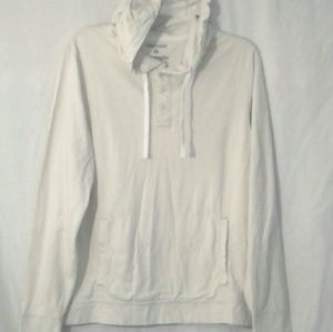 Abercrombie & Fitch EUC henley hoodie cream